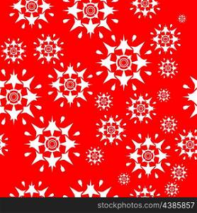Vector. Seamless ornament snowflake in color 491