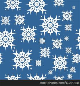 Vector. Seamless ornament snowflake in color 492