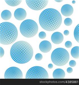 Vector. Seamless ornament with ball in color 495