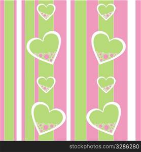 Vector. Seamless ornament with heart in color 422