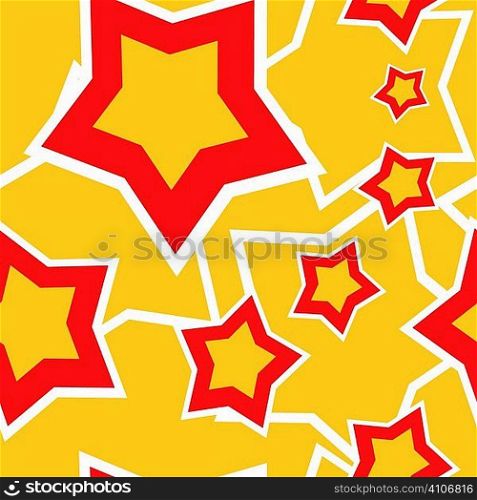 Vector. Seamless ornament with star in colour