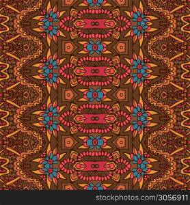 Vector seamless pattern african art batik ikat. Ethnic ptint vintage design.. Tribal vintage abstract geometric ethnic seamless pattern ornamental