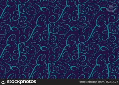 Vector seamless pattern background with abstract handwriting text. Vintage script. Awesome seamless pattern for your design.