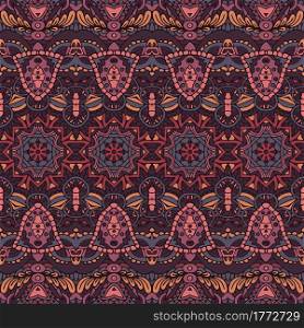 Vector seamless pattern ethnic style. Tribal vintage abstract geometric ethnic seamless pattern ornamental.