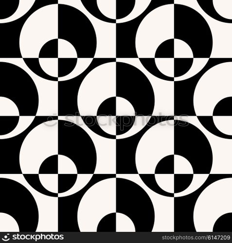 Vector Seamless Pattern. Geometric Circle Background