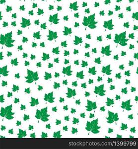 Vector seamless pattern, green foliage. Stock illustration for backgrounds, textiles and packaging.