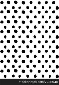 Vector seamless pattern. Hand drawn polka dot texture. Stylish monochrome doodles. Modern graphic design.. doodle dot pattern