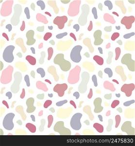 Vector seamless pattern in neutral colors with various spots for packaging design, textile, wrapping paper, fabric. Cute texture in a simple cartoon style. Vector hand drawn seamless pattern in neutral colors with various spots for packaging design, textile, wrapping paper, fabric.