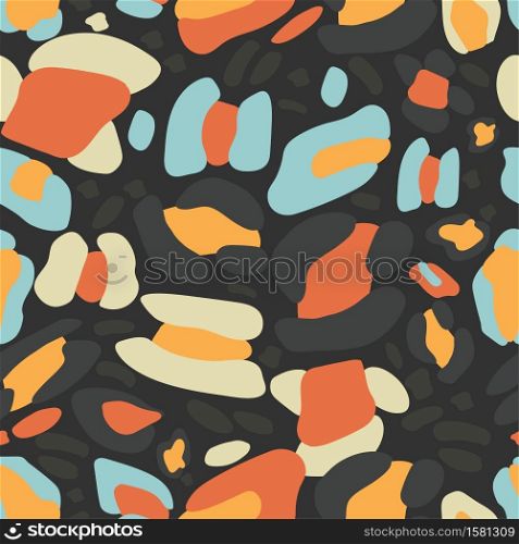 Vector Seamless pattern of abstact leopard skin in pastel colour Autumn, Wild Animals pattern for textile or wall paper