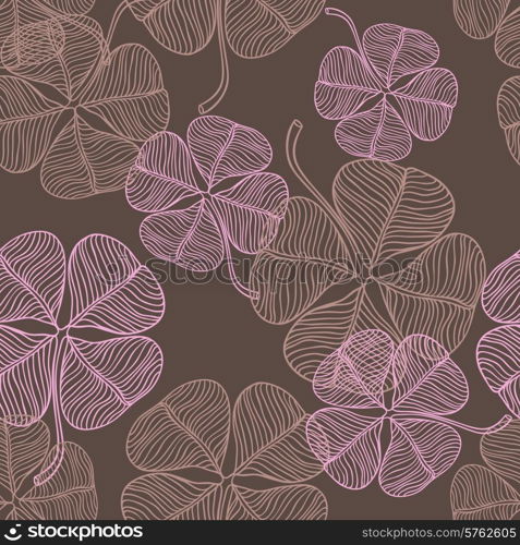 Vector seamless pattern of abstract clover.. Vector seamless pattern of abstract clover