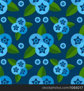 vector seamless pattern of berries blueberry, blue, green leaves, Scandinavian design. vector seamless pattern of berries blueberry, blue, green leaves
