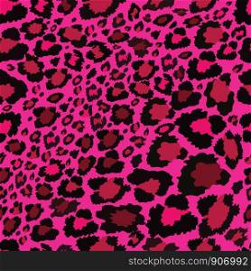 Vector Seamless pattern of leopard skin on pink background, Wild Animals pattern in pink tone for textile or wall paper