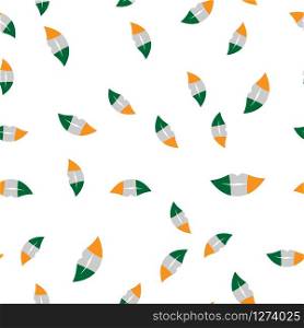 Vector seamless pattern of lips on a white background. Stock Illustration for St. Patrick&rsquo;s Day. EPS 10 editable vector.. Vector seamless pattern of lips on a white background. Stock Illustration for St. Patrick&rsquo;s Day.
