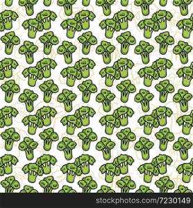 Vector seamless pattern of sketch broccoli. Illustration. . Vector seamless pattern of sketch broccoli. Illustration. Beautiful background.