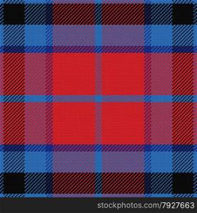 vector seamless pattern Scottish tartan, black, blue and red