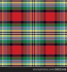 vector seamless pattern Scottish tartan, blue and green, yellow and red