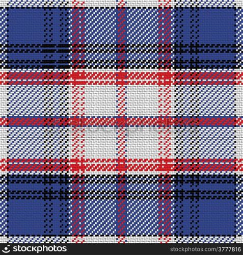 vector seamless pattern Scottish tartan State of Florida, black, white,blue, red