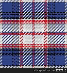 vector seamless pattern Scottish tartan State of Florida, black, white,blue, red