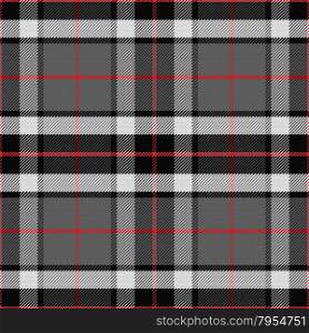 vector seamless pattern Scottish tartan Tompson, black, gray and white