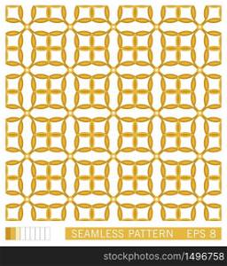 Vector seamless pattern. Simple graphic of weaving lines. Decorative contour line design. . Vector seamless pattern. Simple graphic of weaving lines. Contour line design.