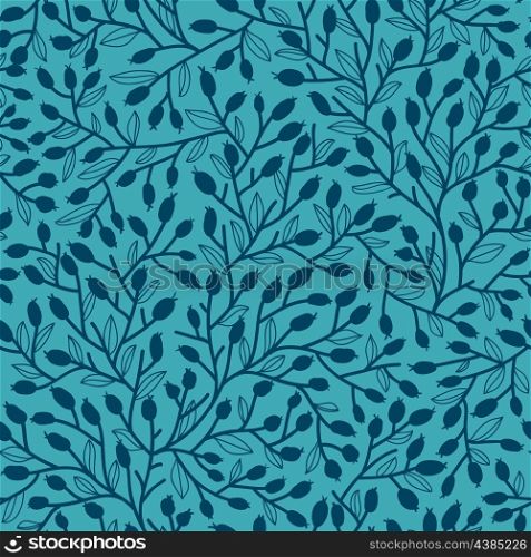 vector seamless pattern with abstract berries