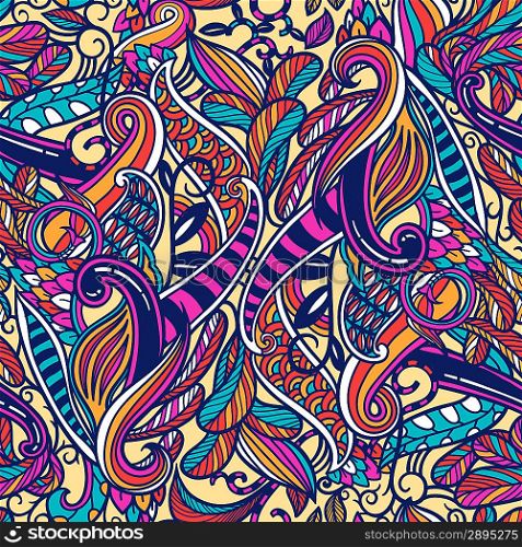 vector seamless pattern with abstract colorful elements