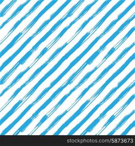 Vector seamless pattern with blue brush diagonal strokes. Texture for web, print, wallpaper, home decor or website background