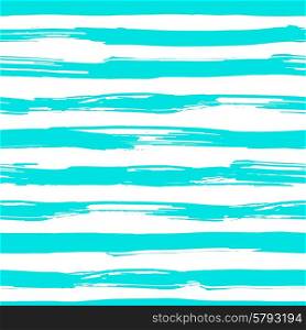 Vector seamless pattern with blue brush strokes. Striped pattern inspired by navy uniform. Texture for web, print, wallpaper, home decor or website background