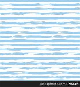 Vector seamless pattern with blue brush strokes. Striped pattern inspired by navy uniform. Texture for web, print, wallpaper, home decor or website background