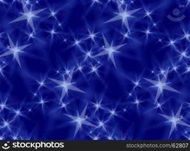 Vector seamless pattern with bright stars.Abstract night seamless background. Repainting pattern with deep blue sky