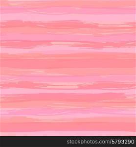 Vector seamless pattern with brush strokes. Striped creative background in shades of pink. Texture for web, print, wallpaper, home decor or website background