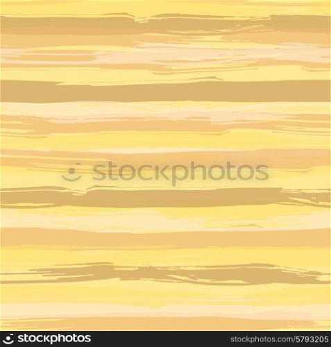 Vector seamless pattern with brush strokes. Striped creative background in shades of yellow. Texture for web, print, wallpaper, home decor or website background