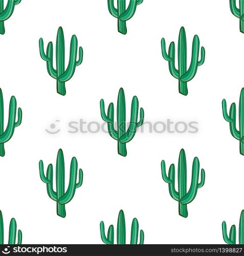 Vector seamless pattern with cactuseson white background. Modern design for fashion, print, poster, card, textile. Scandinavian style.. Vector seamless pattern with cactuses Modern design for fashion, print, poster, card, textile. Scandinavian style.