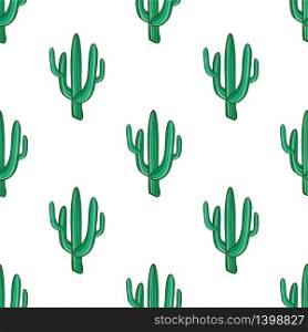 Vector seamless pattern with cactuseson white background. Modern design for fashion, print, poster, card, textile. Scandinavian style.. Vector seamless pattern with cactuses Modern design for fashion, print, poster, card, textile. Scandinavian style.