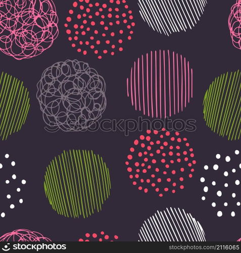  Vector seamless  pattern  with circles.