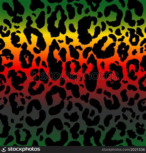 Vector seamless pattern with colored leopard print. Animal print. Cheetah print.. Vector seamless kwanzaa pattern with colored leopard print. Animal print. Cheetah african print on color background.