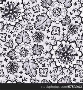 vector seamless pattern with decorative floral elements