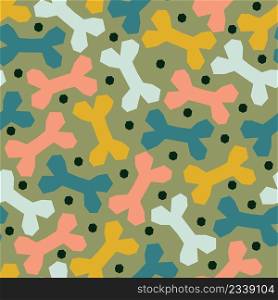 Vector seamless pattern with dog treat bones
