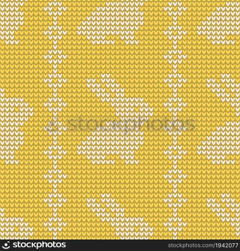 Vector seamless pattern with Easter bunny. Knitted background. Happy Easter. Festive backdrop. Design for banner, poster or print.