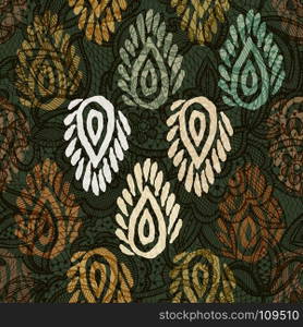 Vector seamless pattern with ethnic elements. Vector seamless pattern with ethnic elements. Geometric pattern