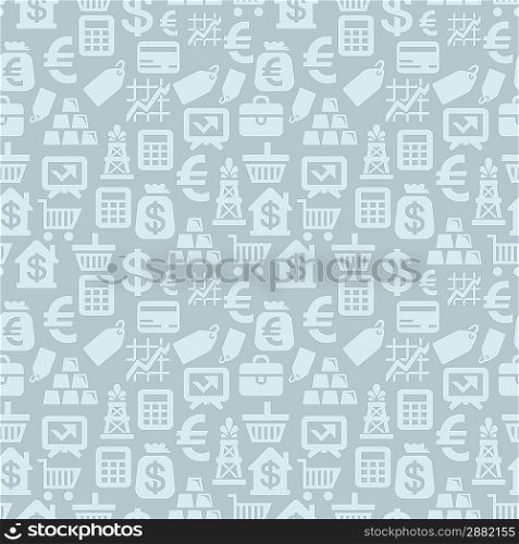 Vector seamless pattern with finance icons