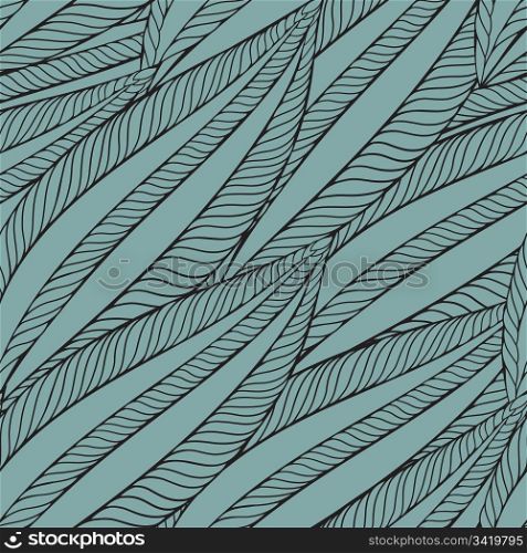 vector seamless pattern with funky leaves