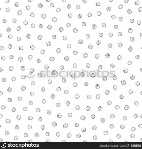 Vector seamless pattern with hand-drawn coriander seeds. . Coriander seeds. Vector pattern.