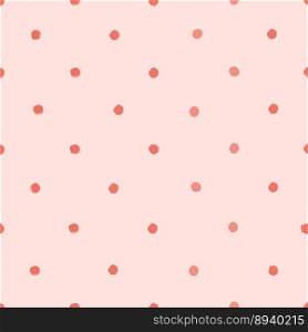 Vector seamless pattern with hand drawn pink watercolor polka dots. Isolated on white. Clipping paths included.. Vector seamless pattern with hand drawn pink watercolor polka dots. Isolated on white. Clipping paths included