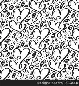 Vector seamless pattern with hearts. Romantic decorative graphic background Valentines Day, wedding, Christmas. Simple drawing ornamental illustration for print, web.. Vector seamless pattern with hearts. Romantic decorative graphic background Valentines Day, wedding, Christmas. Simple drawing ornamental illustration for print, web