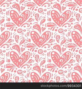 Vector seamless pattern with hearts. Romantic decorative graphic background Valentines Day, wedding, Christmas. Simple drawing ornamental illustration for print, web.. Vector seamless pattern with hearts. Romantic decorative graphic background Valentines Day, wedding, Christmas. Simple drawing ornamental illustration for print, web