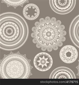 vector seamless pattern with lacy napkins, can be used separately