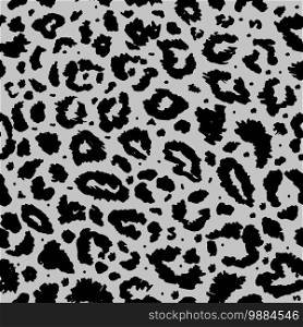 Vector seamless pattern with leopard print. Animal print. Cheetah print.. Vector seamless pattern with leopard print. Animal print. Cheetah print on grey background.