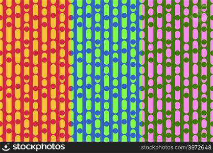 Vector seamless pattern with lines and dots. Simple retro abstract geometric ornament for textile, prints, wallpaper, wrapping paper, web etc. EPS
