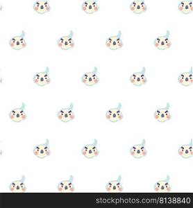 Vector seamless pattern with parrot.  . Vector seamless pattern